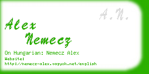 alex nemecz business card